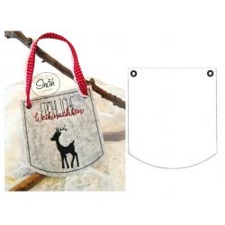 Stickdatei ITH - Wimpel Basic blanko mit Ösen abgerundet